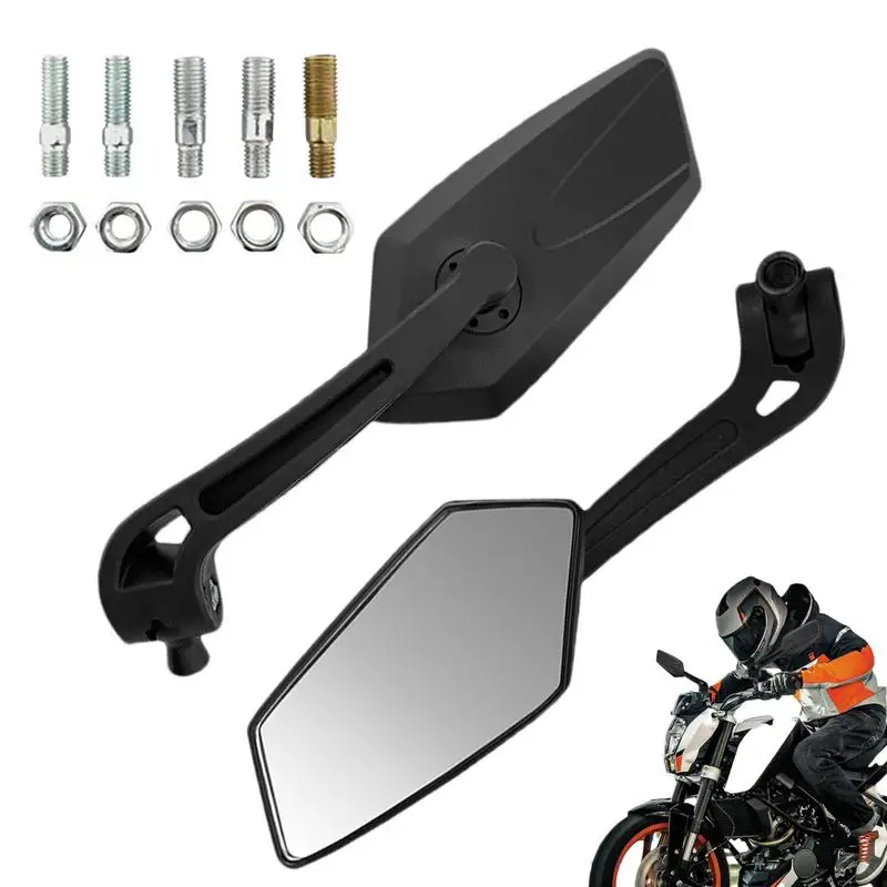 

Electric Scooter Mirrors 360 Motorcycle Mirrors 2pcs ATV Rearview Mirrors Reversing Mirrors With 5 Screws High-definition Vision