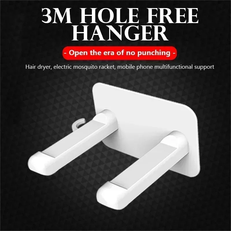 Hair Dryer Holder Stand Saving Space Punch-Free Wall Mounted Hair Dryer Storage Rack Bracket for Dysons Bathroom Organizer