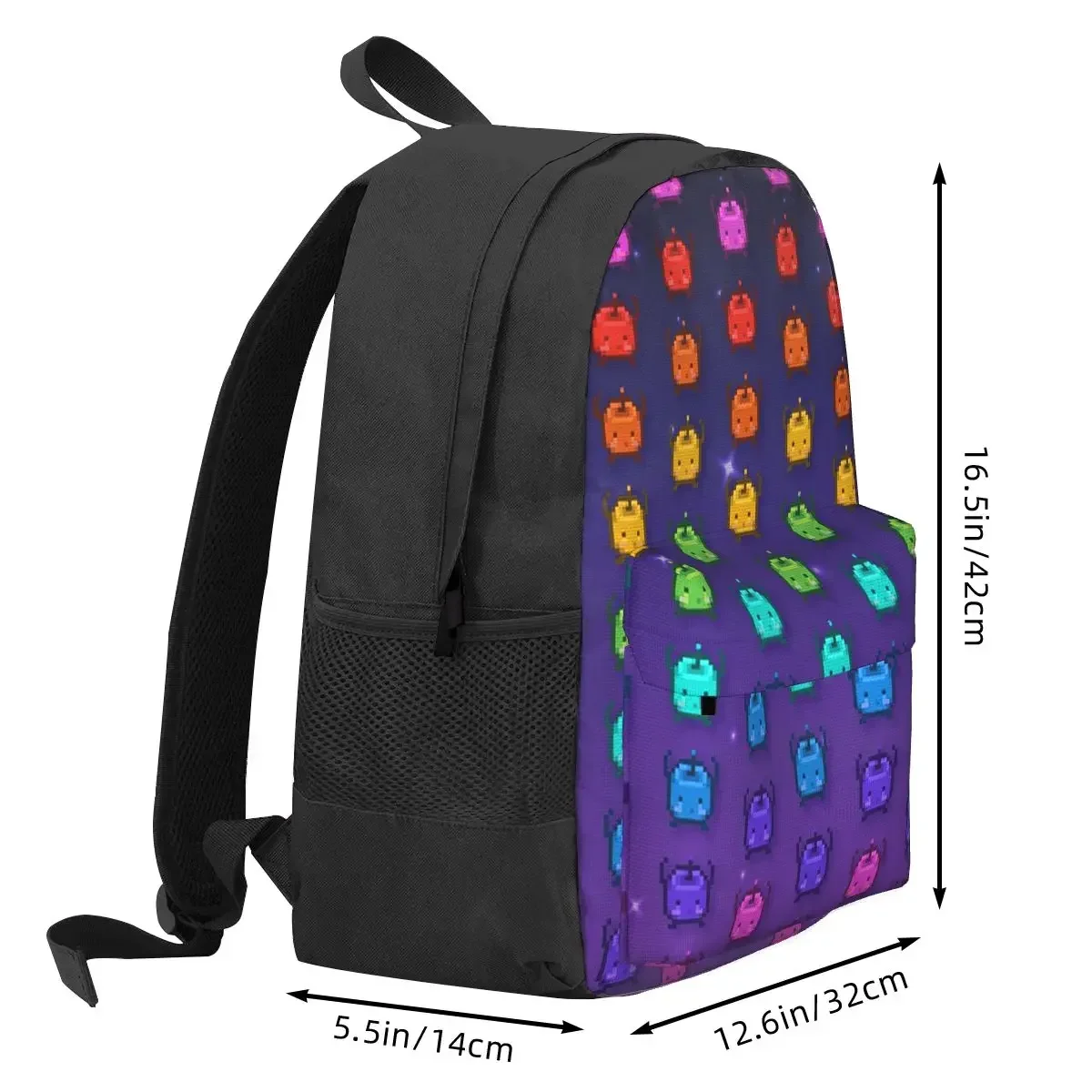 Stardew Valley Rainbow Junimos Backpacks Boys Girls Bookbag Children School Bags Kids Rucksack Travel Rucksack Shoulder Bag