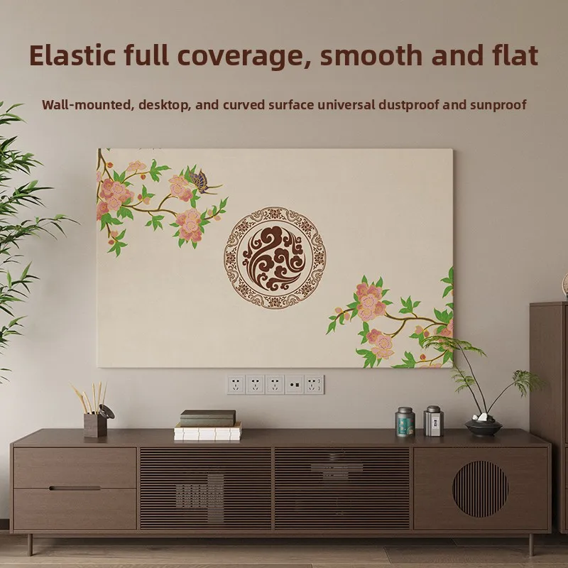 

Thiened New Chinese Sle L TV Cover Towel Dustproof Cover Full Wrap Protective Jaet for 55657585 Inch TVs