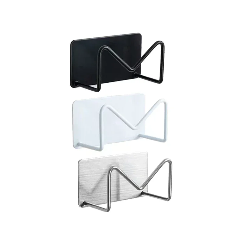 Wall Mounted Self Adhesive Hair Dryer & Curler Straightener Holder Stainless Steel Storage Rack No Drilling Bathroom Organizer gallery 4