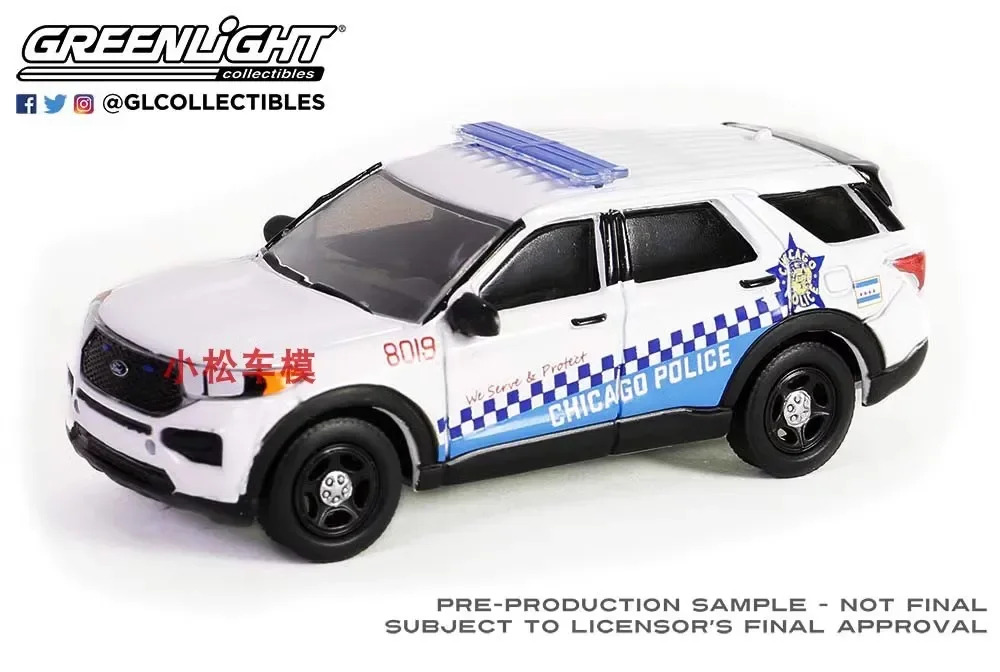 1:64 2019 Ford Police Interceptor Utility Diecast Metal Alloy Model Car Toys For Gift Collection