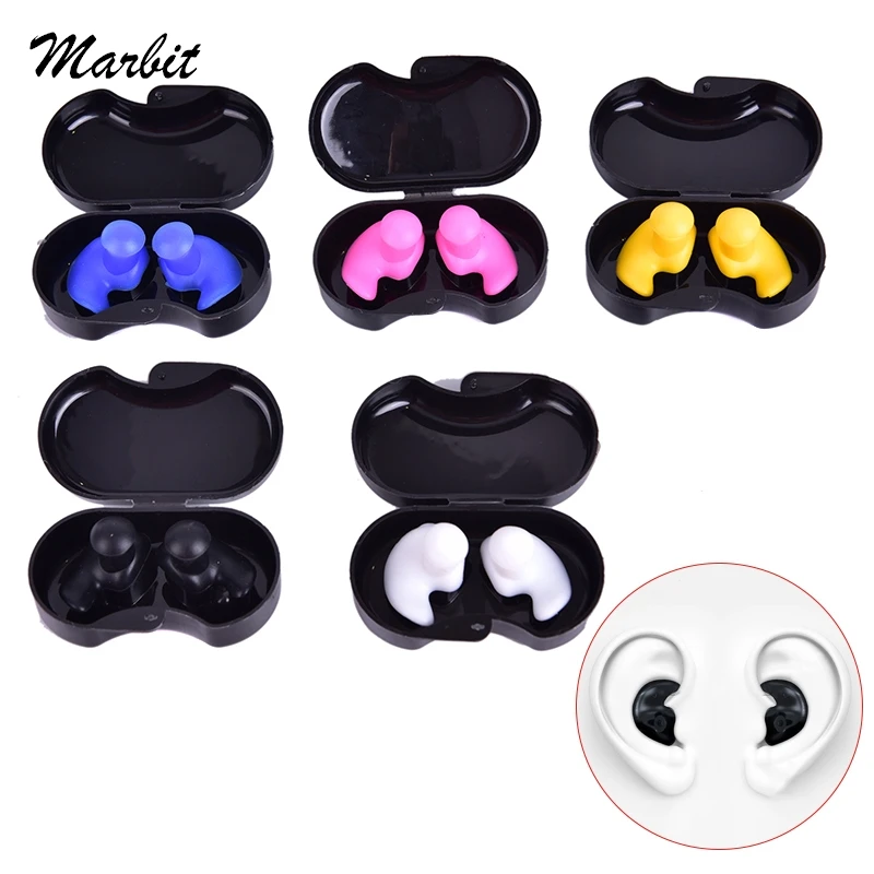 1Pair Silicone Sleeping Ear Plugs Sound Insulation Ear Protection Earplugs Anti-Noise Plugs for Travel Soft Noise Reduction