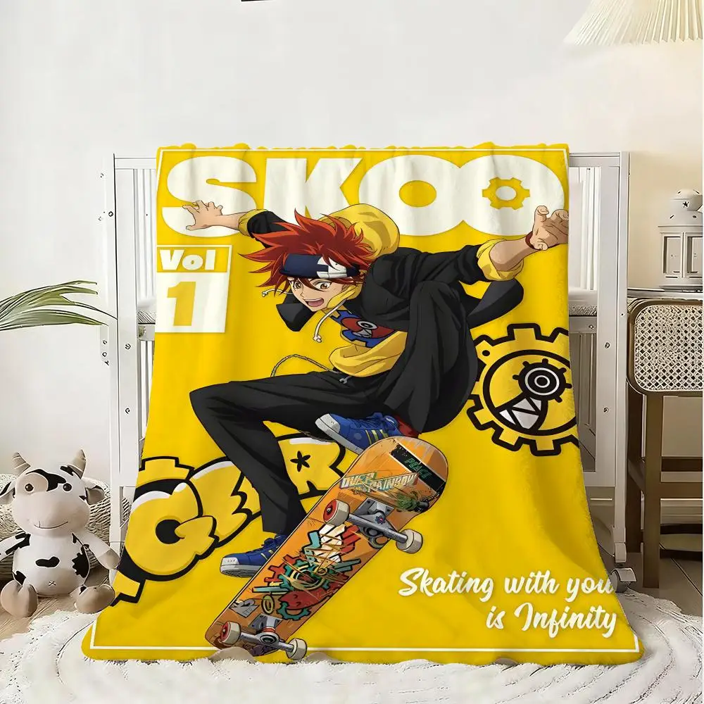 Anime Boy S-Sk8 The Infinity Throw Flannel Fluffy Soft Blanket Warm Skin-Friendly Throw for Sofa Bed Office Nap Winter