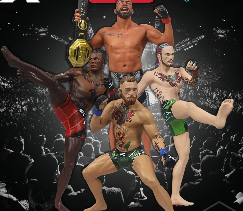 UFC Posed-إسرائيل أديسانيا جون جونز سيان شوجر أومالي كونور MCGREGOR أليكس بيريرا ماكس هولويا ألعاب شخصيات الحركة 17 سنتيمتر