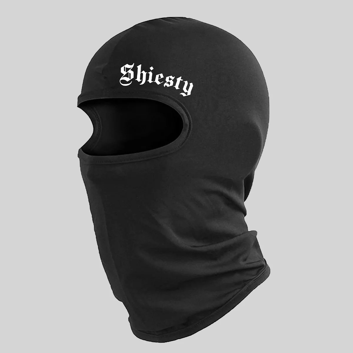 Black Breathable Balaclava Red Letter Print Motorcycle Face Mask Headwear