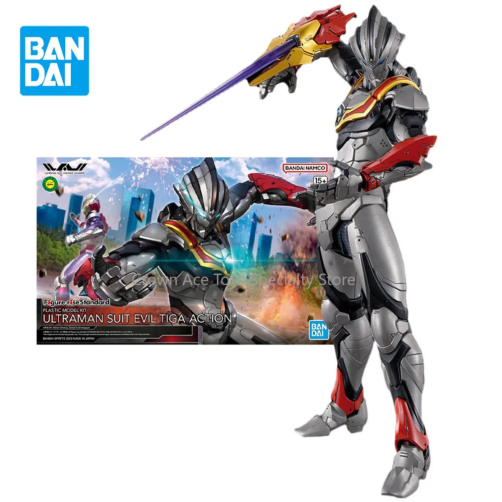 

Bandai Genuine Figure Ultraman Suit Model Kit Figure-rise Standard Ultraman Suit Evil Tiga-Action Model Action Figure Boys Toys