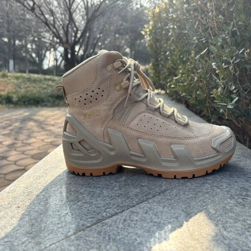 2025 nuevos zapatos de senderismo para hombre, zapatos de caza resistentes, botas de Trekking de marca de lujo para hombre, suela de goma, calzado para caminar al aire libre