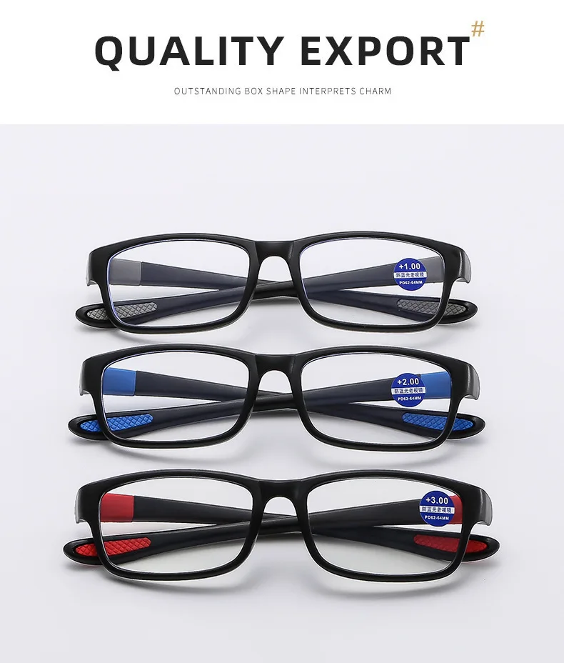 2692 Lesebrille Zweifarbige Sport-Lesebrille Anti-Blaulicht-Lesebrille