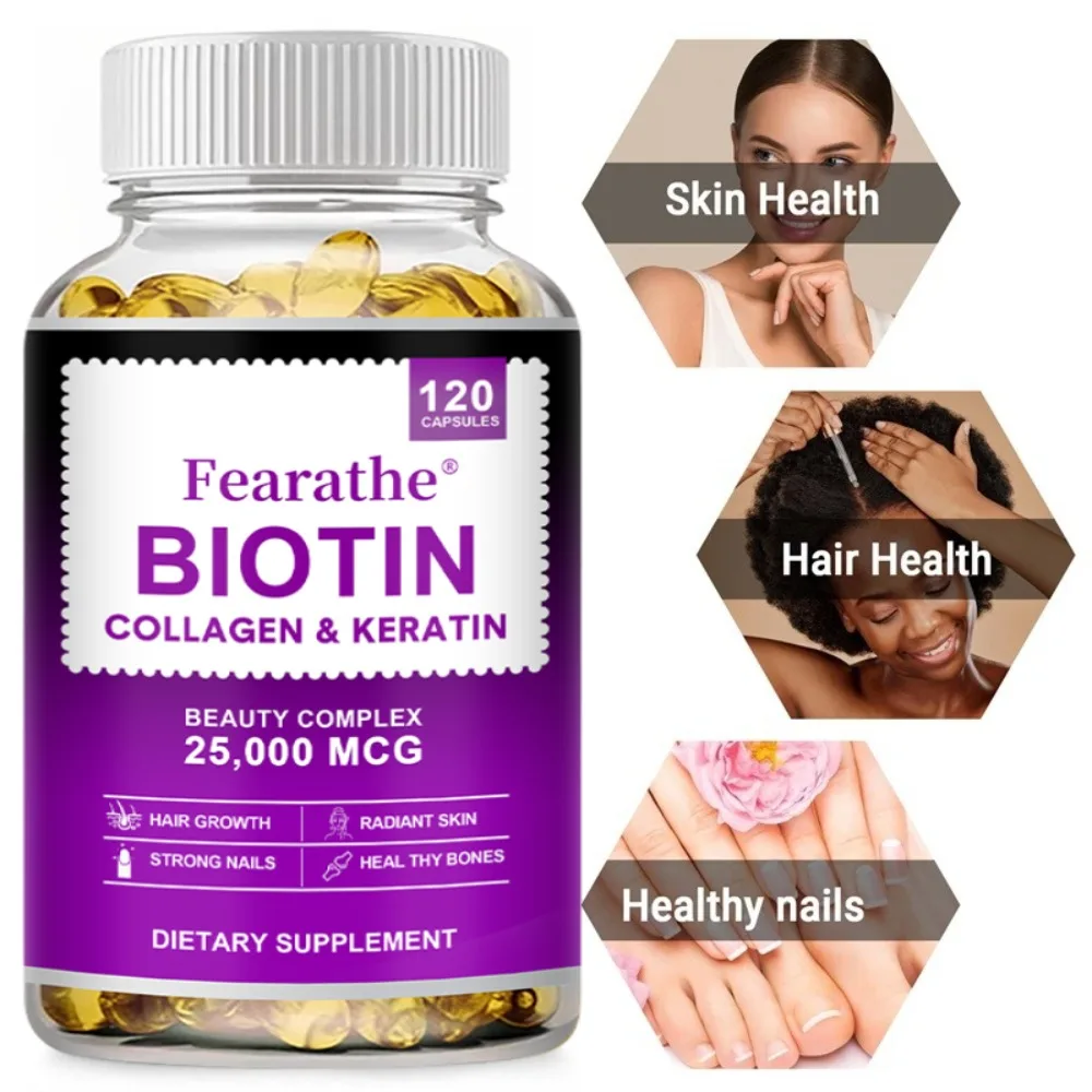 Biotin | Collagen | Keratin Supplement - Hair Growth Support, Skin & Nails, Antioxidant, Increase Skin Elasticity