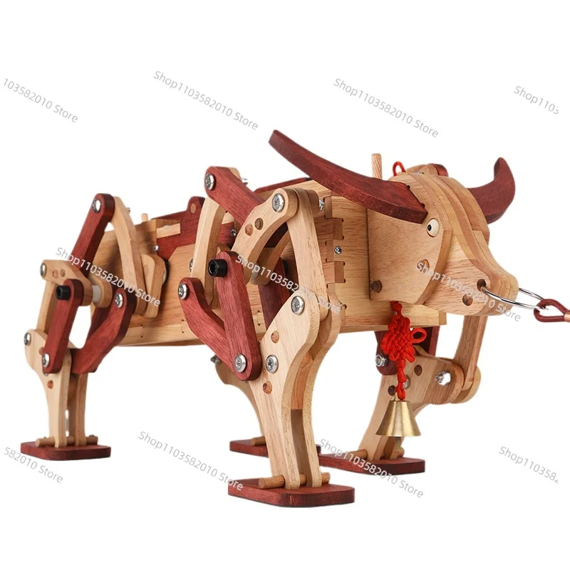 Wooden Niu Liu Ma Three Kingdoms Zhuge Liang Wooden Gear Mechanical Transmission Model Gift Creative Toy