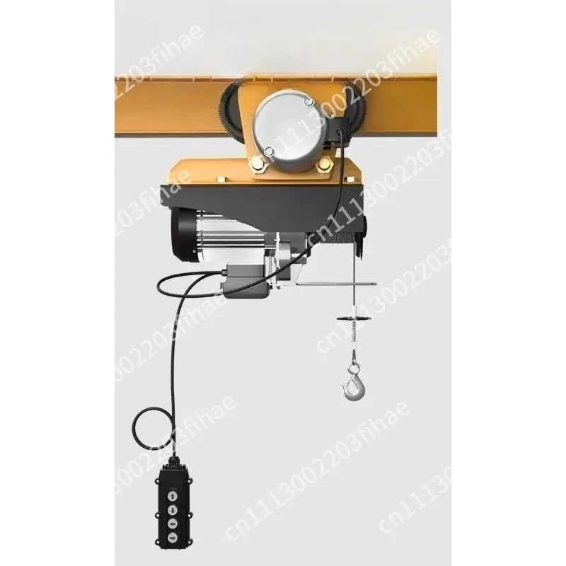 Miniature hoist 220V small 1 ton crane wireless remote control driving lift aerial winch crane