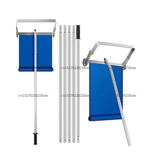 6.1 Meter Snow Scraper Lightweight Wheeled Roof Snow Rake Adjustable Handle Roof Snow Removal