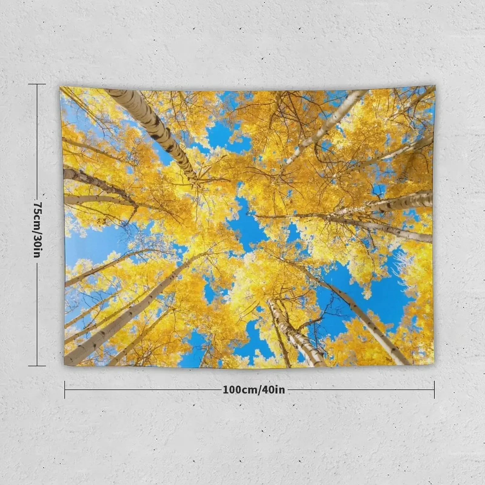 golden aspen tree autumn Tapestry Wall Deco Kawaii Room Decor Nordic Home Decor Hanging Wall Tapestry