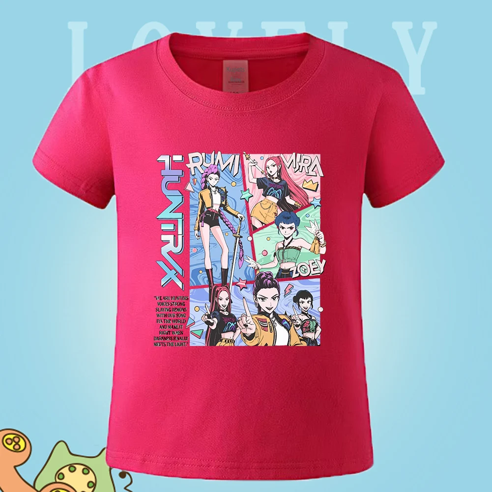 camisetas-para-um-menino-huntrix-kpop-cacadores-de-demonios-criancas-traje-menina-camisetas-para-meninas-meninos-roupas-topos-roupas-infantis-topo
