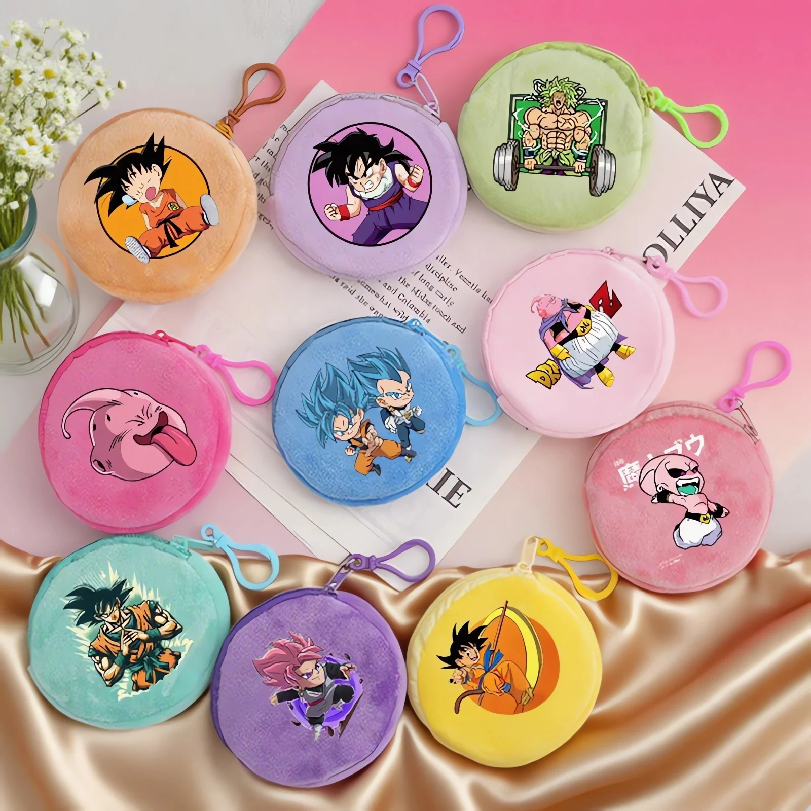 

Dragon Ball Plush Coin Purse Boys Girls Kawaii Cartoon Anime Figures Mini Wallets Trendy Cool Bag Accessories Storage Bags Gifts