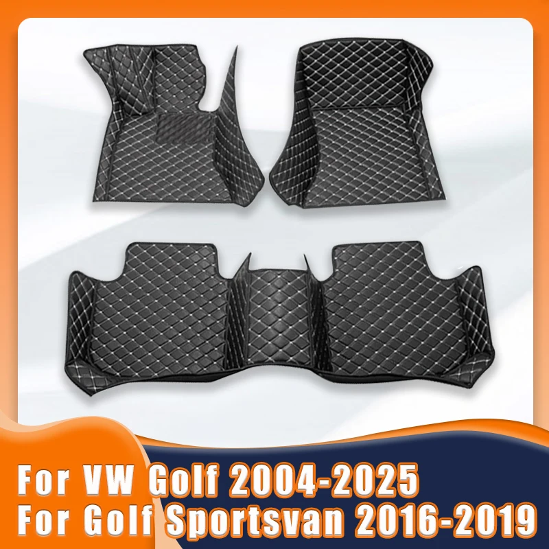 Car Floor Mats For VW Volkswagen Golf 8 7 6 2025 2024 2023 2022 2021 2020 2019 2018 To 2007 2006 2005 2004 Interior Accessories