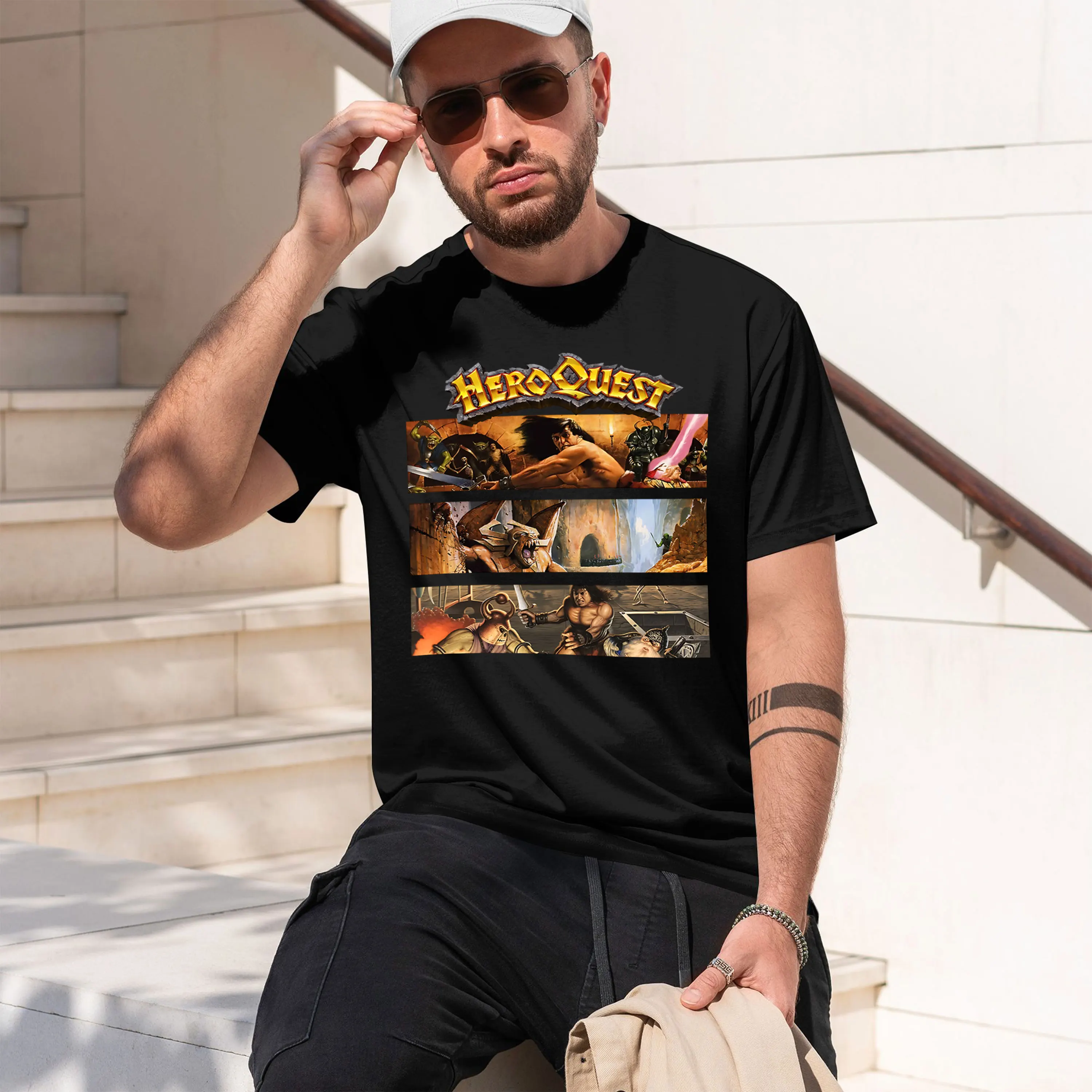 Heroquest 90er Jahre 2026 New Model Men’s Short-sleeve crewneck T-Shirt Classic Casual Multiple Colors and Sizes for Daily Wear