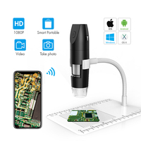 DDCAMERA Wifi Digital Microscope 50X-1000X Magnification Handheld Microscope With Adjustable Stand  Support IOS & Android