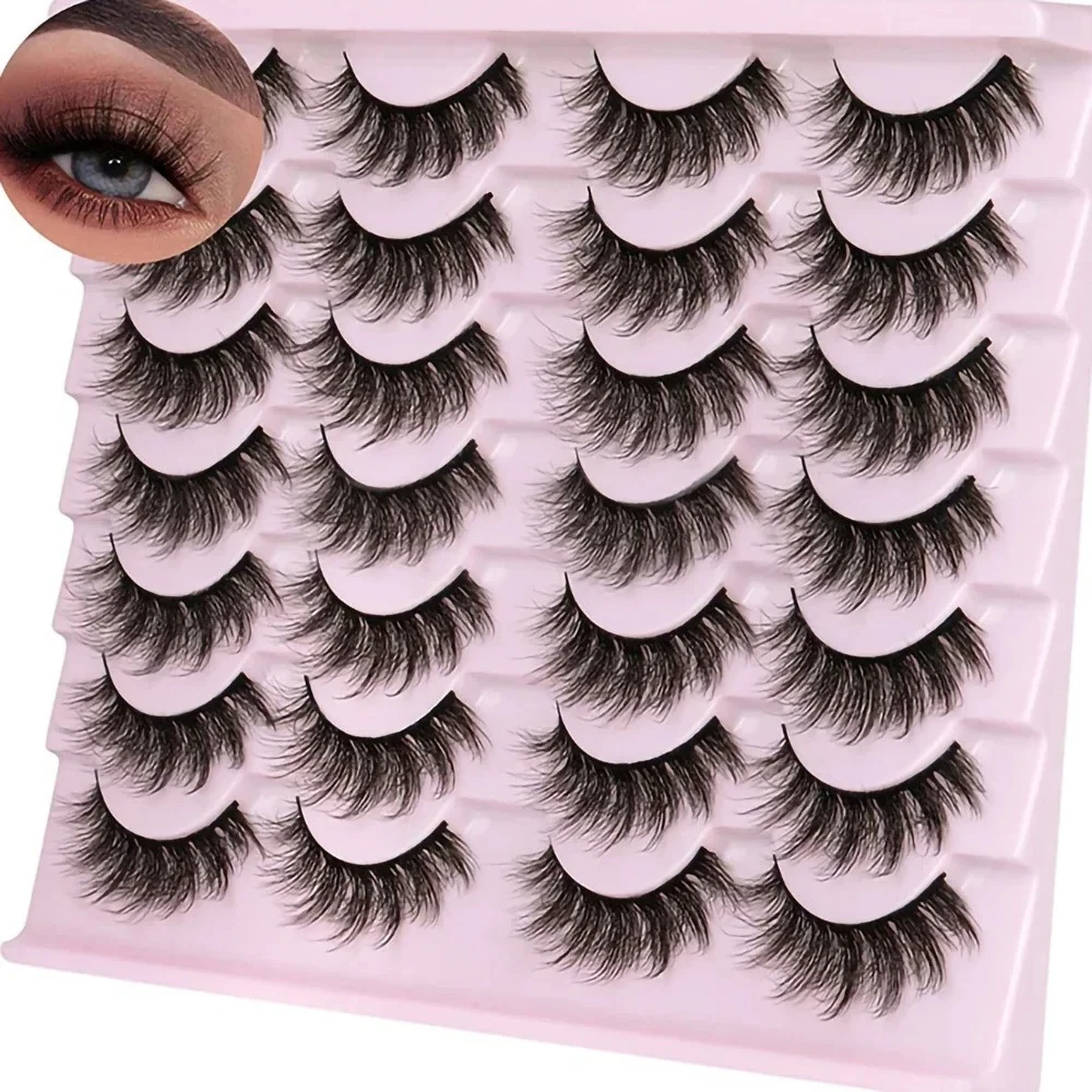Tägliche Hochzeitsparty 3D Flauschige Wispige Lockige Lange Künstliche Wimpern 14 Paar Großhandel Streifenwimpern