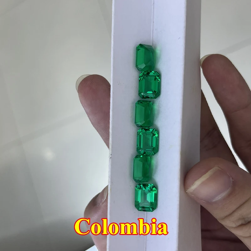 DJMAX Colombia Lab Grown Emerald Gems Loose Gemstones With AGL Certificate Top Quality Emerald Zambia for DIY Jewelry Making