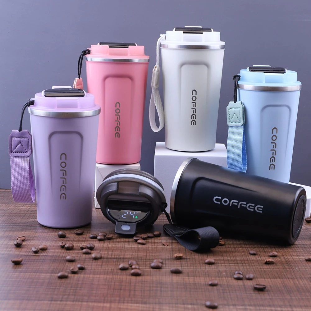 510ml/380ml Smart Thermos Bottle Coffee Mug LED Temperature Display Thermal Mug Cups Portable Vacuum Flask Insulated Tumbler Cup