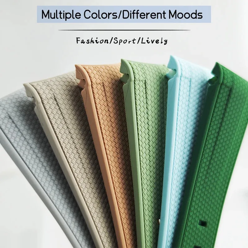 لأوميغا Speedmaster Moonwatch سيماستر غواص 300 متر سيليكون ملون حزام ساعة اليد المطاط الطبيعي منحني نهاية حزام الساعات 20 مللي متر