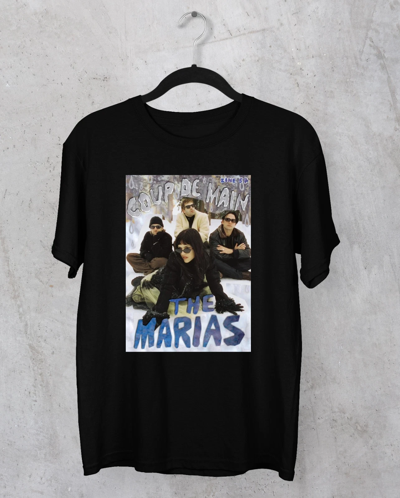 Nueva camiseta negra The Marias Band ALBUM, Camiseta holgada y transpirable de algodón puro con cuello redondo para hombres y mujeres