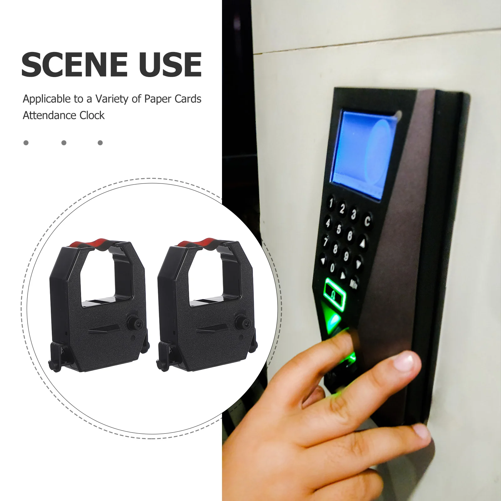 2 шт., замена ленты для часов для машин посещаемости, совместимых с цифровым регистратором времени, детали принтера, простая установка