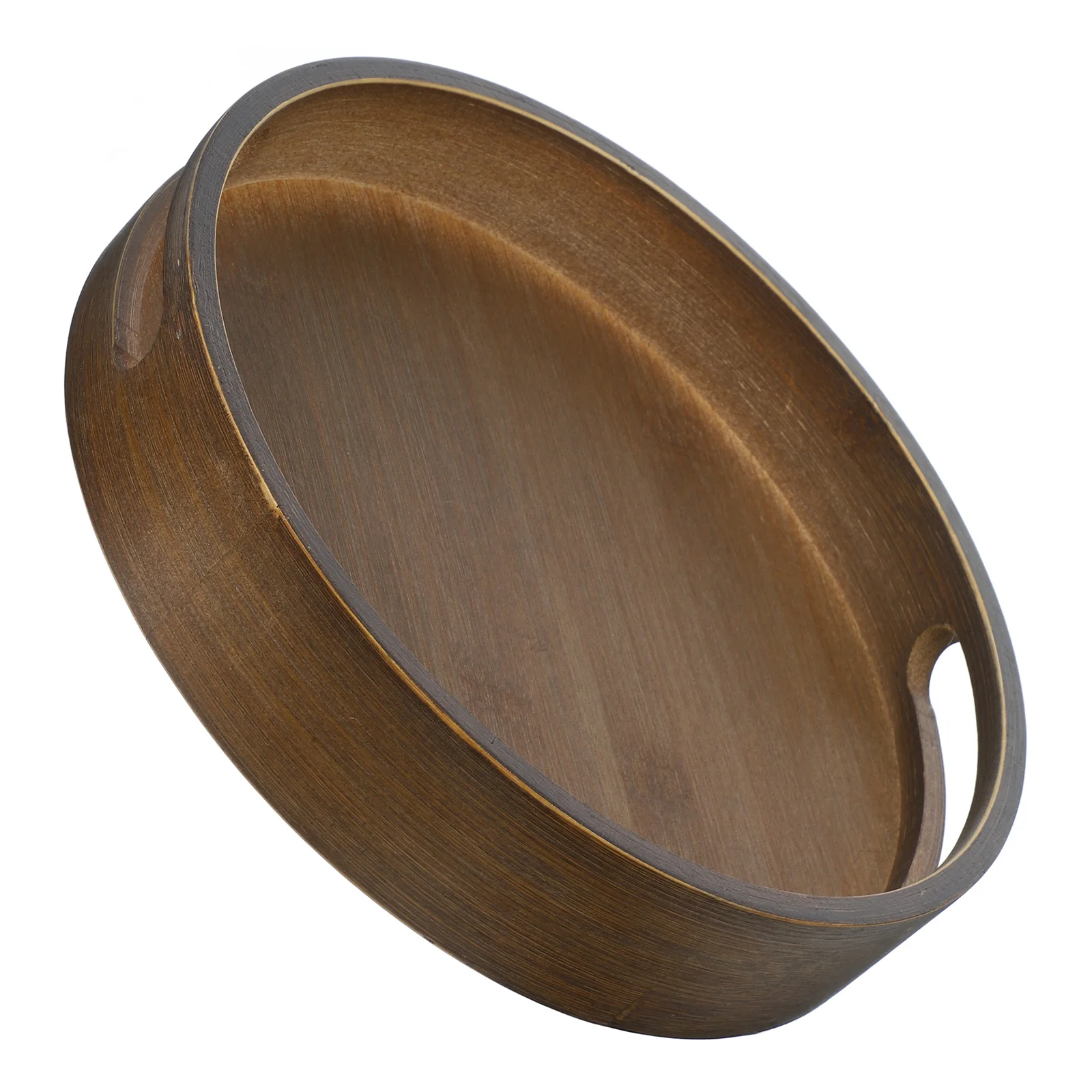 

Round Bamboo Tray Smooth Handmade Multipurpose Tea Snack Bread Serving Plate Decorative Household Storage Breakfast Tray