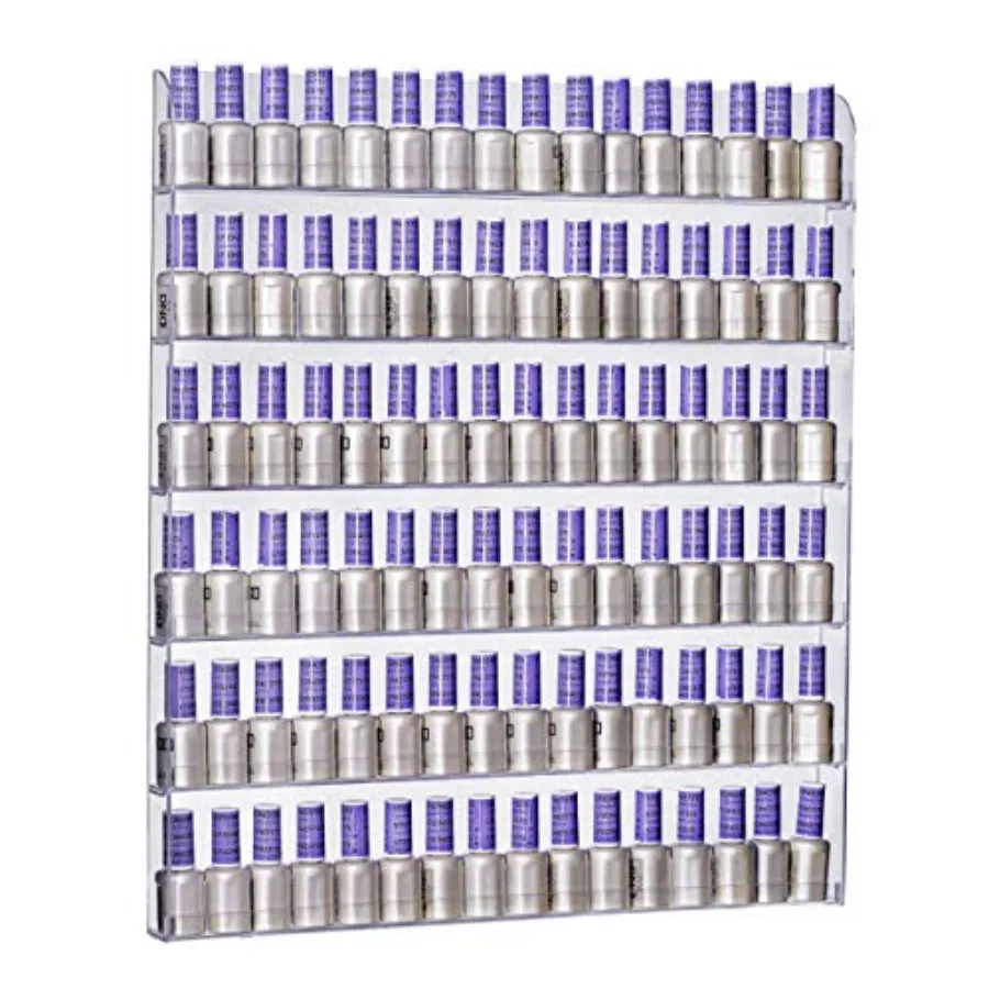 

AMT Acrylic Nail Polish Racks for the Wall Clear Nail Polish Display Essential Oils Organizer. Holds Bottles. Plus a Microfiber
