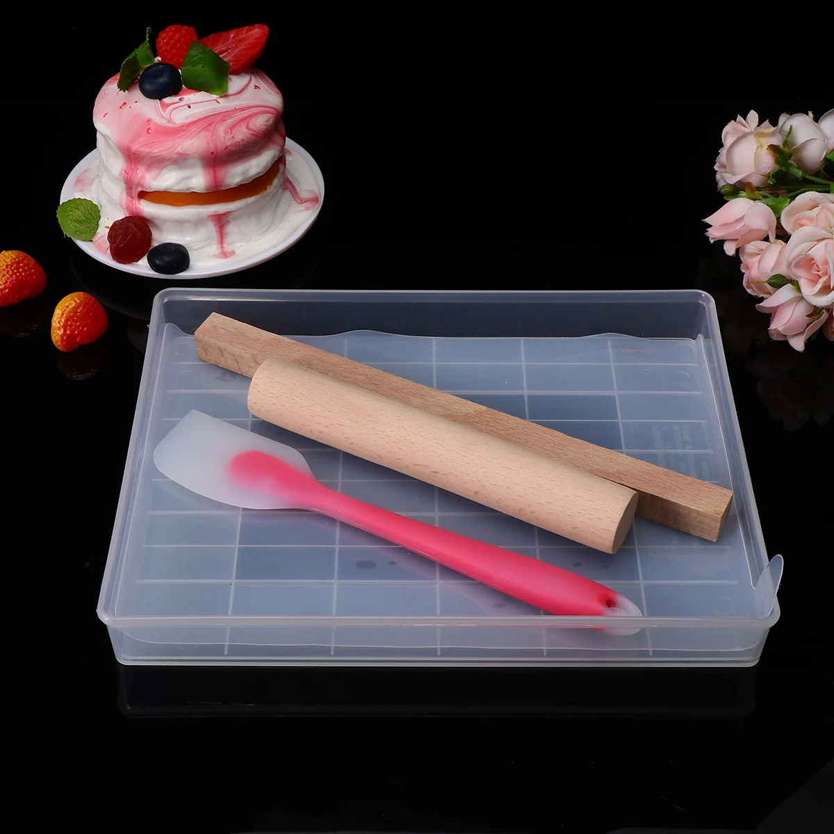 

5 Pcs Baking Mold Set Tools Deep Silicone Chocolate Nougat Candy Nougats Panettone Mould Making Wooden Sugar Tray