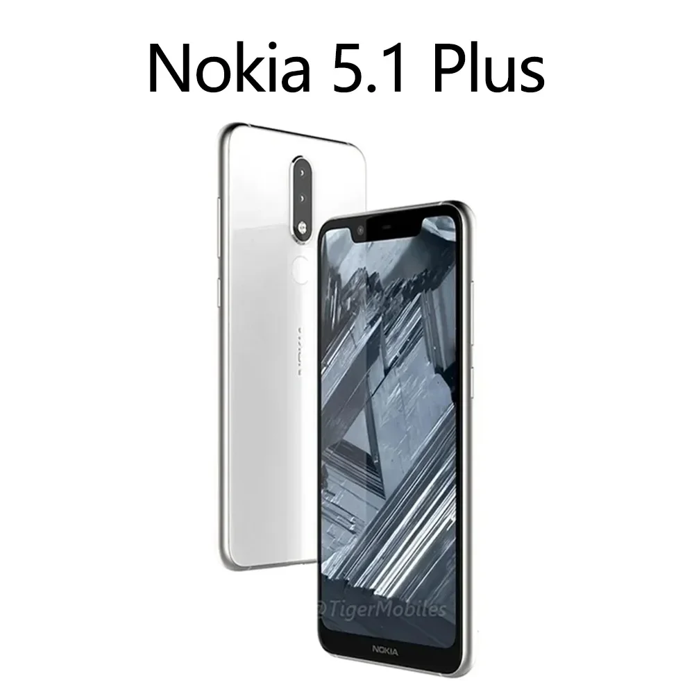 Nokia 5.1Plus 4G 13MP Cameraoriginal CPU MediaTek Helio P60 SmartPhone Battery capacity 3060mAh used phone