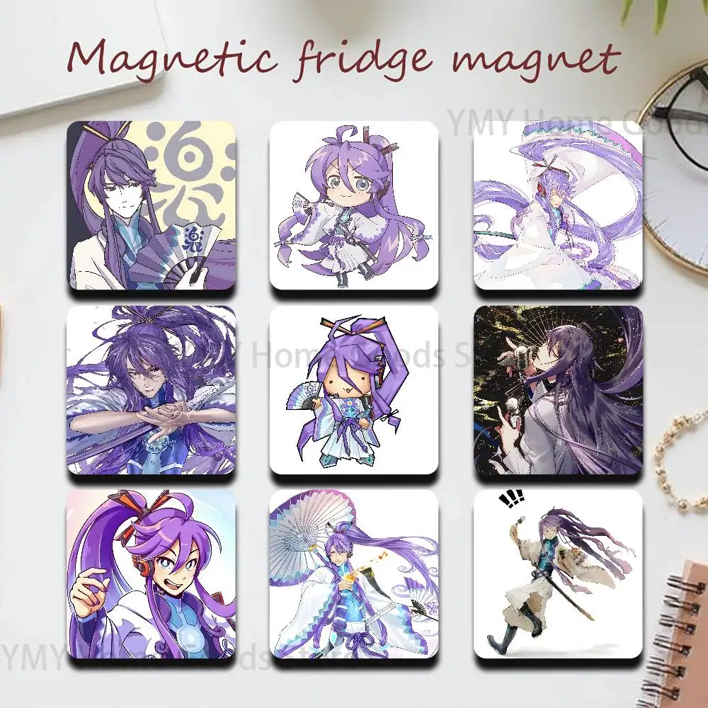 Eggplant Guy K-Kamui Gakupo New PVC Fridge Magnet for Cartoon Refrigerator Decor For Child Magnetic Toy