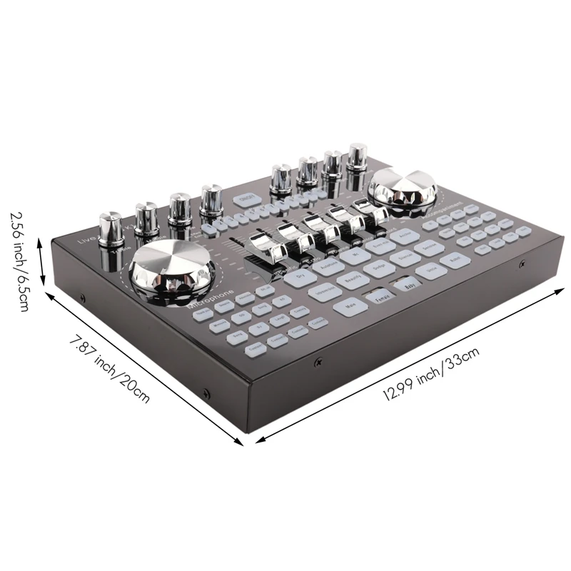 New K1 Live Sound Card Portable Bluetooth Sound Card Profession Adjustable Volume Audio For Music Recording Karaoke Singing