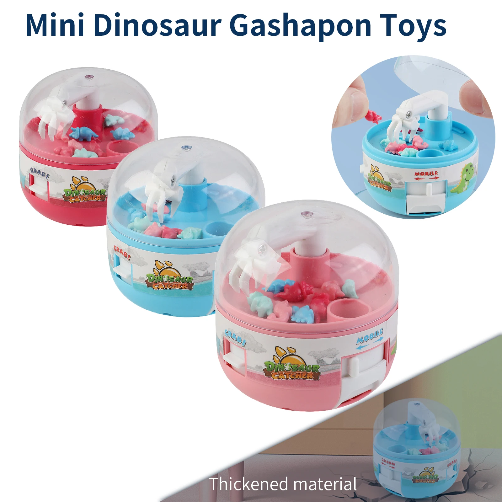 

Gashapon Toys Doll Mini Dinosaur Machine Kids Operated Play Game Mini Claw Catch Toy Crane Doll Machines Children Birthday Gifts