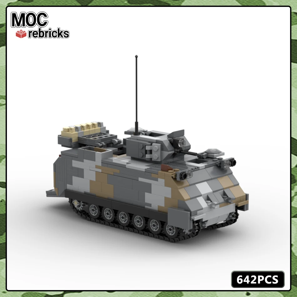 Military Series M113 AS4 Armoured Personnel Carrier MOC Bricks Building Block DIY Classic Model Bricks Set Boy Birthday Toy Gift