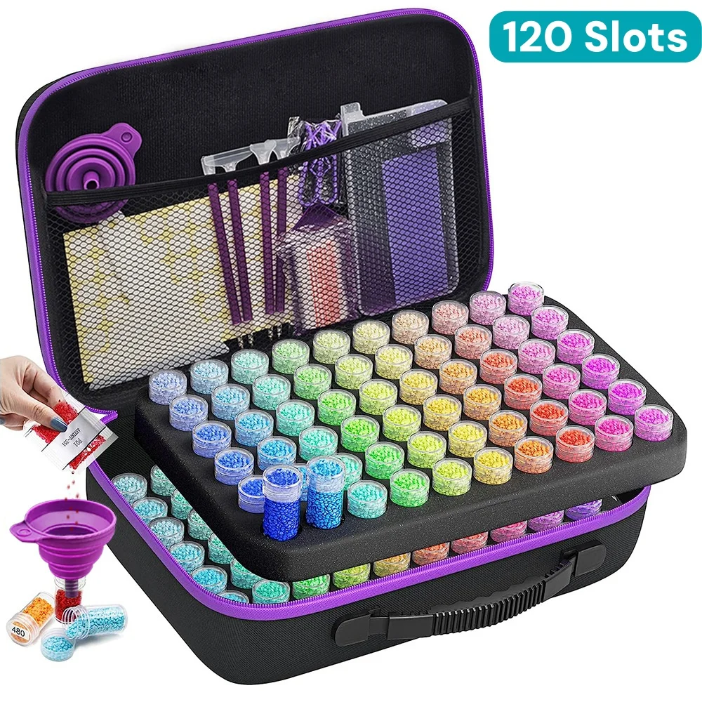 Painting Accessories Diamond Tools Kits Storage Boxes Test Pen Trays Stitch Suitcase Diament Accessory Pens Resin Set