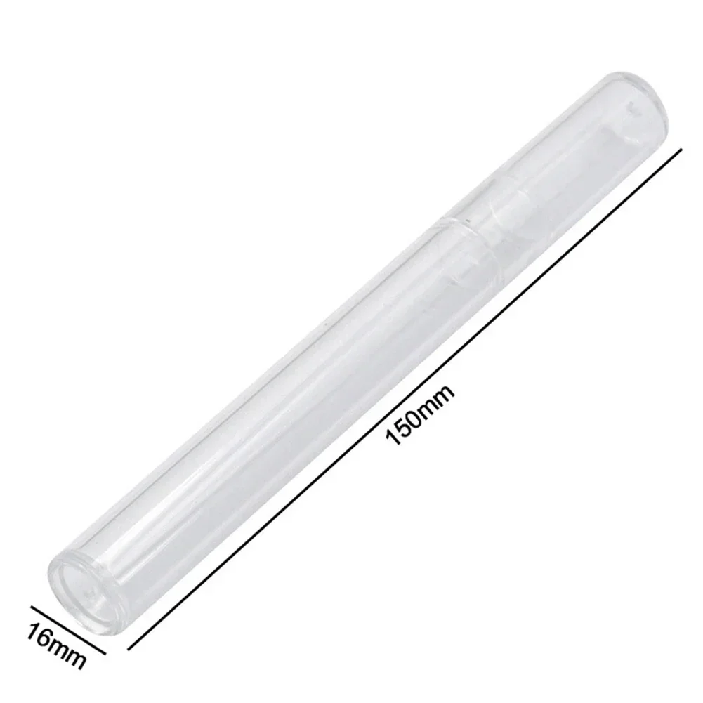 5PCS Tweezers Storage Case PC Plastic Transparent Cylinder Pen Box Transparent Acrylic Tweezer Storage Case