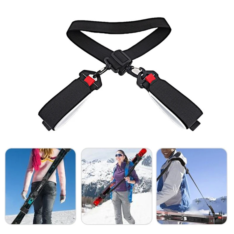 Men Women Ski Strap Nylon Snowboard Carrying Straps Ski Strap Adjustable Snowboard Shoulder Ski