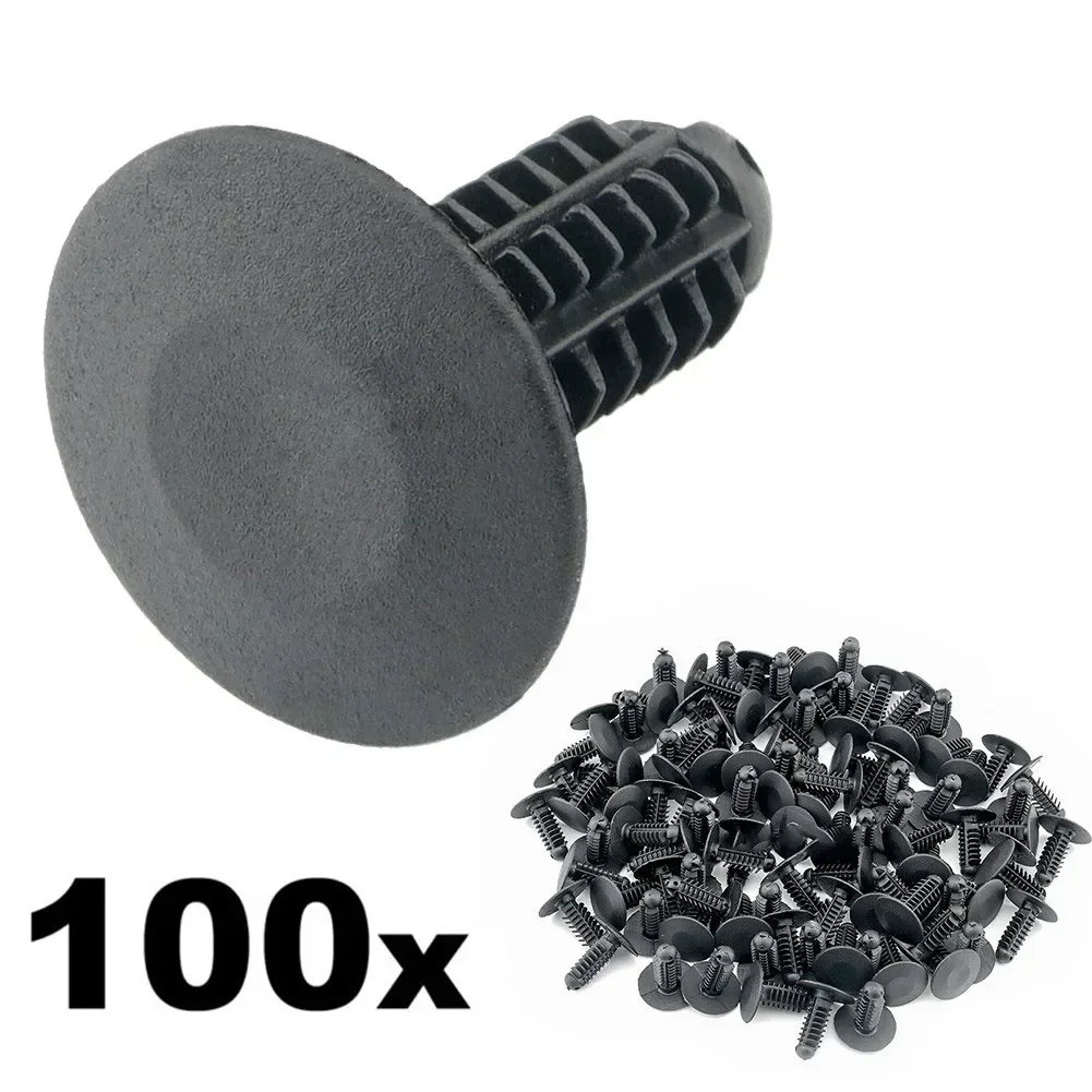 Replaces Fastener Rivet Trim Car Clips Dark Grey Fir Tree Parts Plastic 100pcs 18mm Head 8mm Hole High Quality