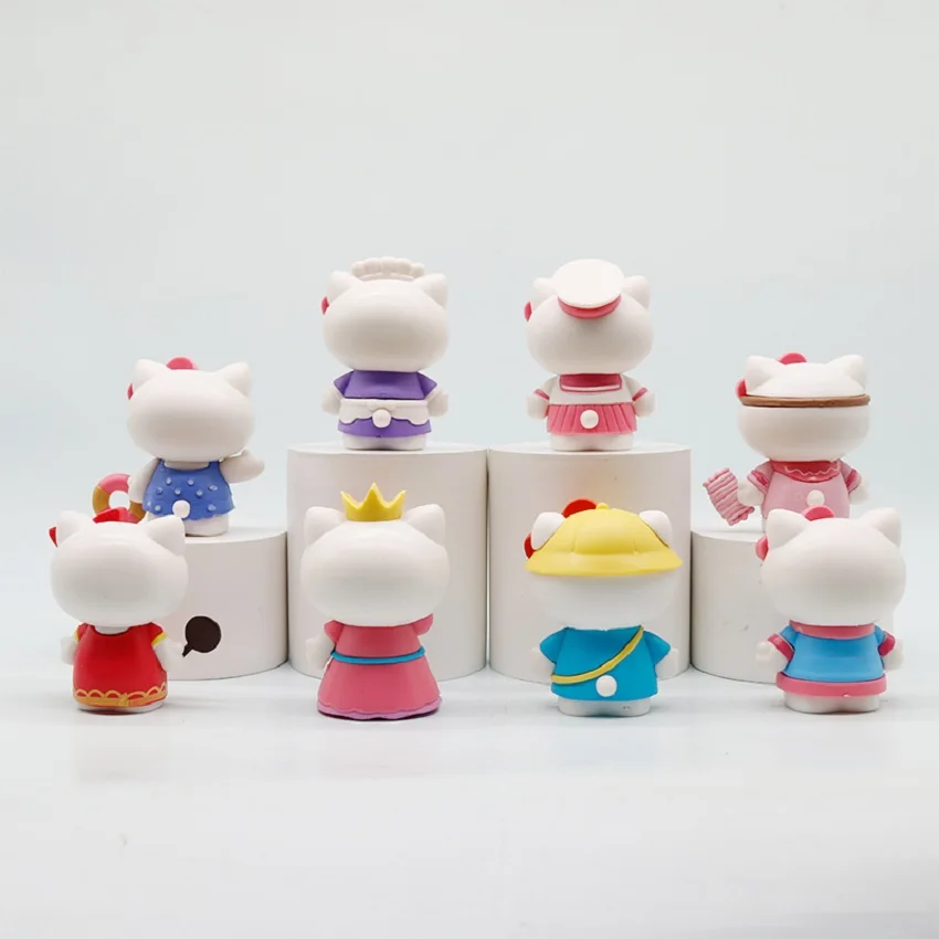 Figurka Sanrio, postać z kreskówki, urocza Hello Kitty, kawaii, do przebierania, ozdoba na biurko, lalka, kreskówkowa dziewczynka, prezent urodzinowy