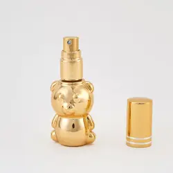 Perfume Dispenser Bottle Portable, Glass 8ml Sample Press Nano Spray Bottle Travel, Bear Empty Bottle Dispenser