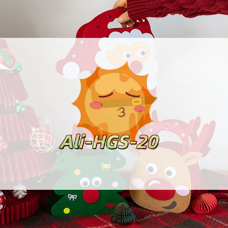 

Детская рождественская сумка для конфет — многоразовая фетровая сумка для яблок для обмена подарков, ручная сумка для лакомств для вечеринок