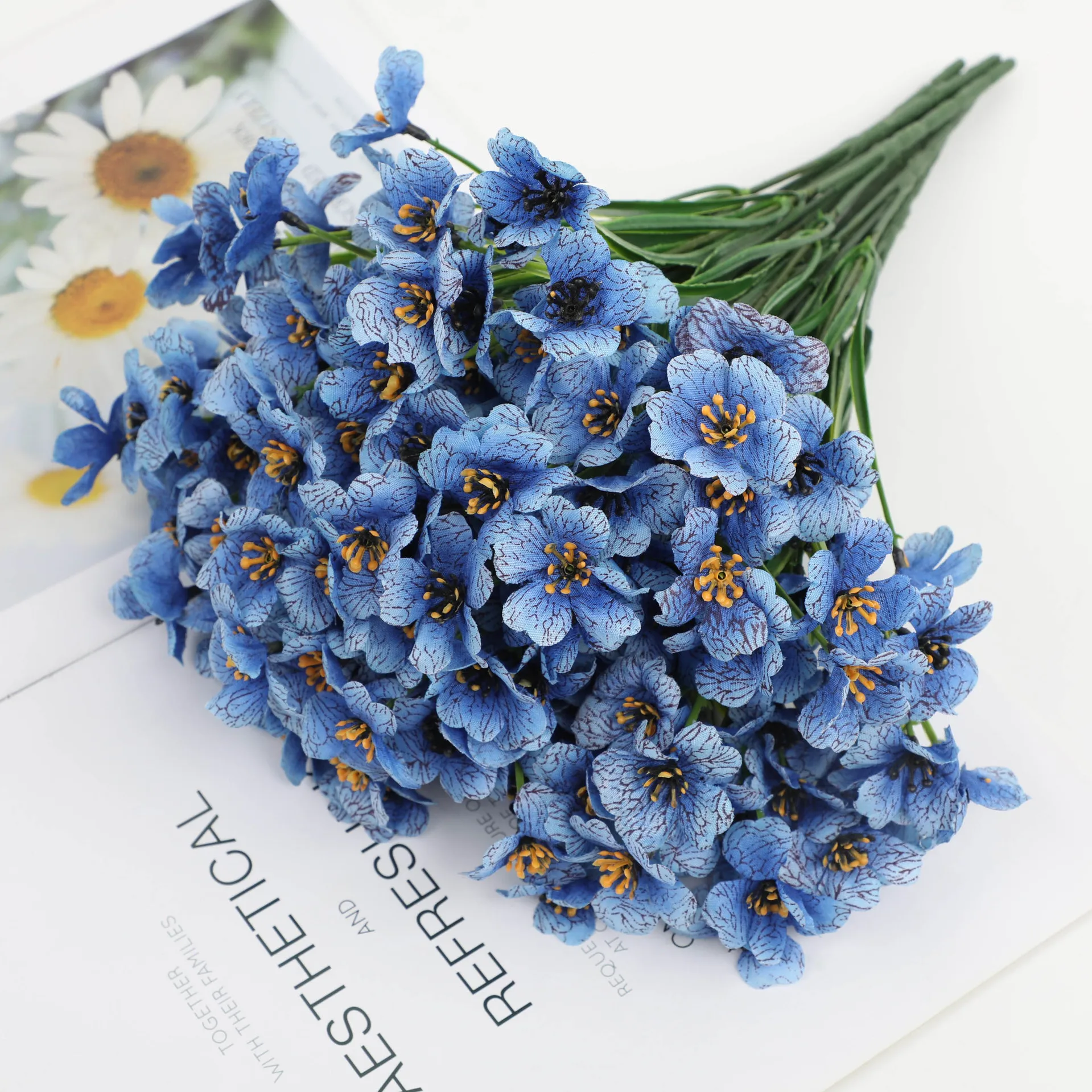 Baby Breath Dried - 6-Piece Artificial Flowers Bouquet – Fake