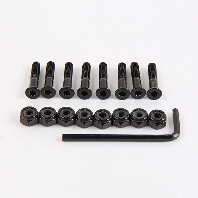 17pcs Per set Skateboard Hardware Flat head hexagon bolts and screws with L tool Surfboard parts