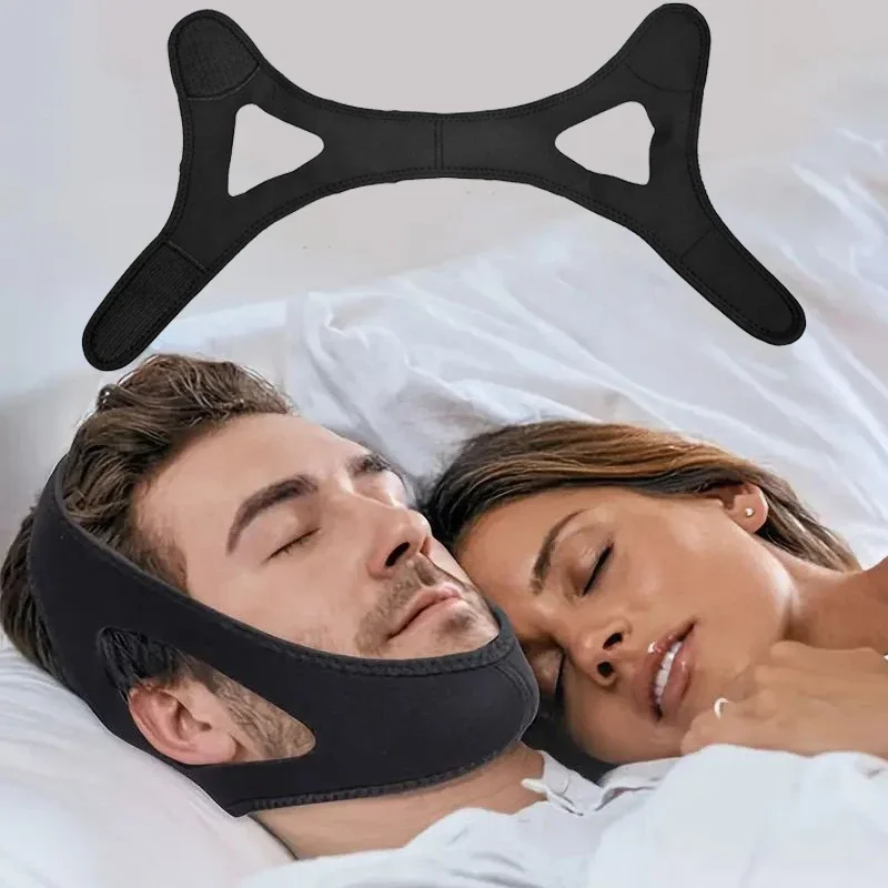 Anti Snoring Belt Triangular Chin Strap Mouth Guard Gifts for Women Men Better Breath Health Snore Stopper Bandage Sleep Aid