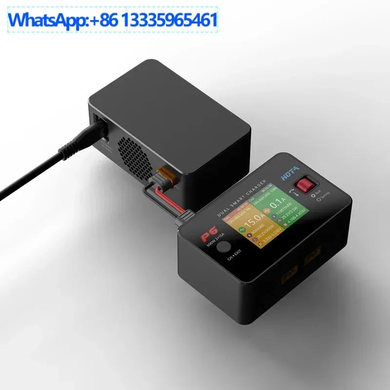 

HOTA P6 T240 dual-channel lithium battery balance charger AC DC600W 15A aircraft model car model balance charger