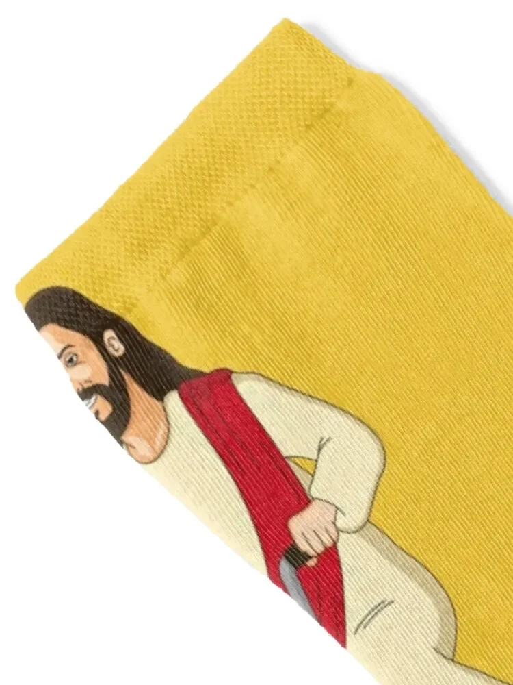 Christ on a Bike - Funny Religious Lord Jesus Church Group Easter Gift Socks soccer anti-slip cool Male Socks Women\'s