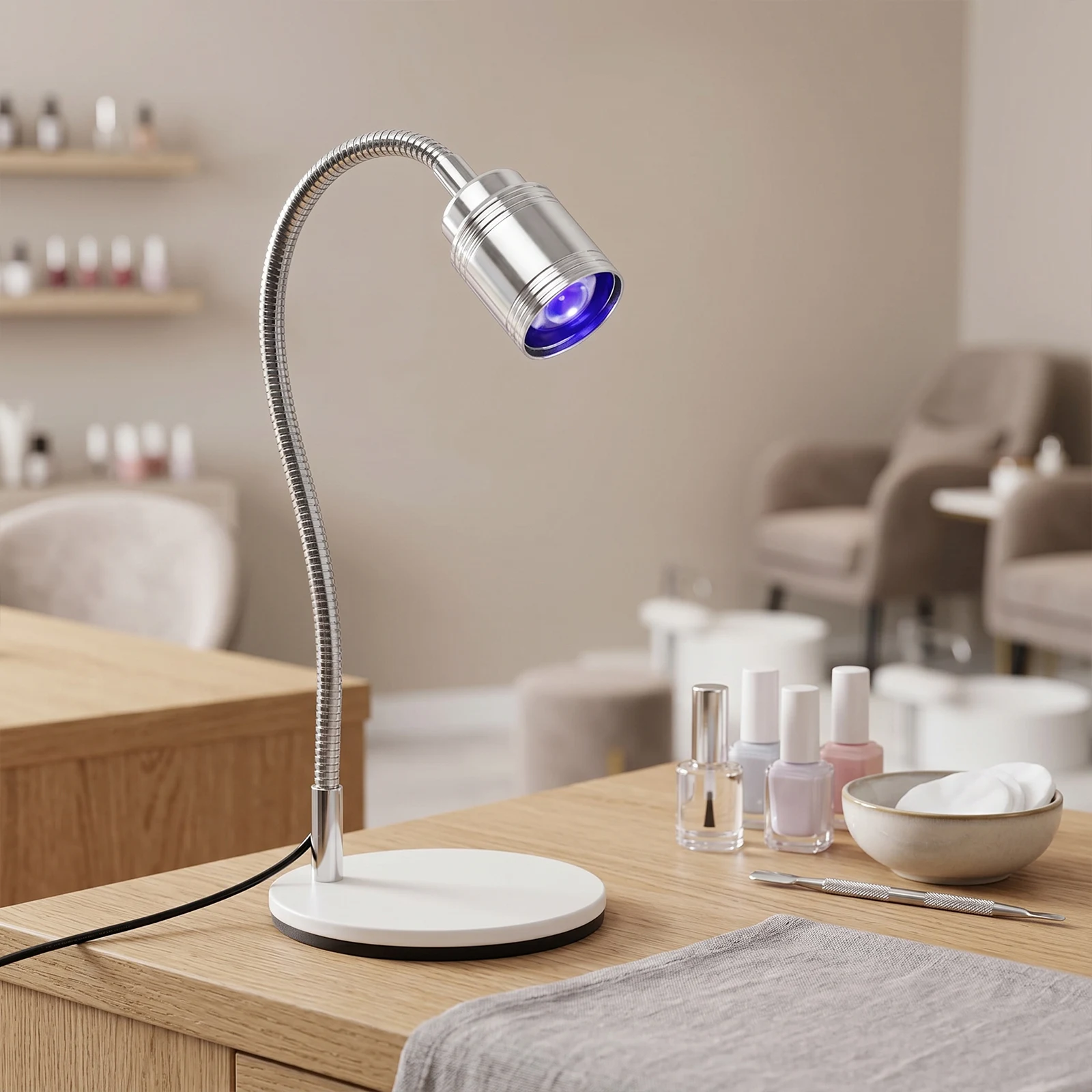 Gooseneck Led Workshop Working Lamp with Foot Pedal Switch Magnetic Work Light Uv Flash Cure Lamp for Jewelry Making DIY Crafts